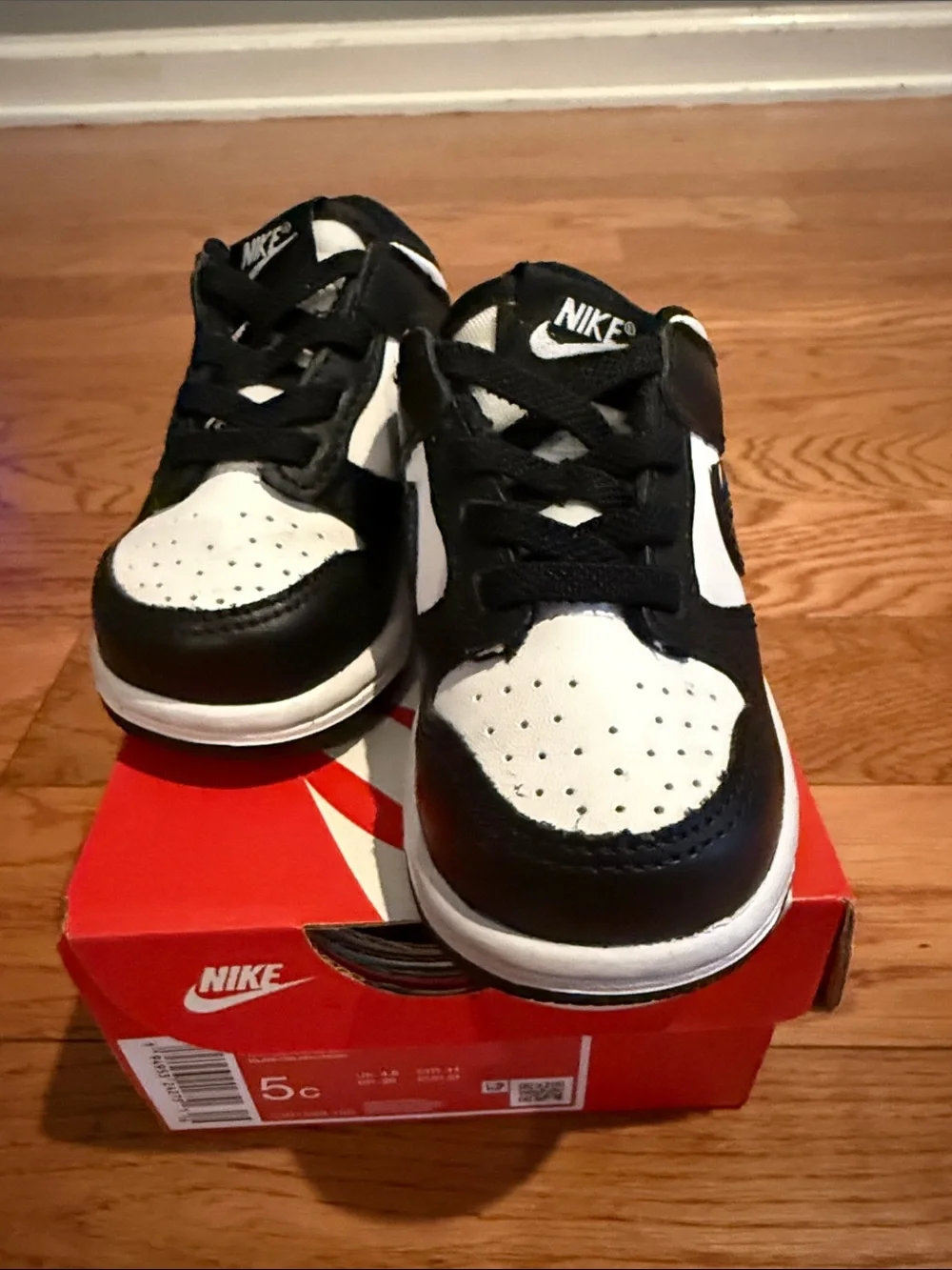 Nike Kids Black and White Low-Top Sneakers